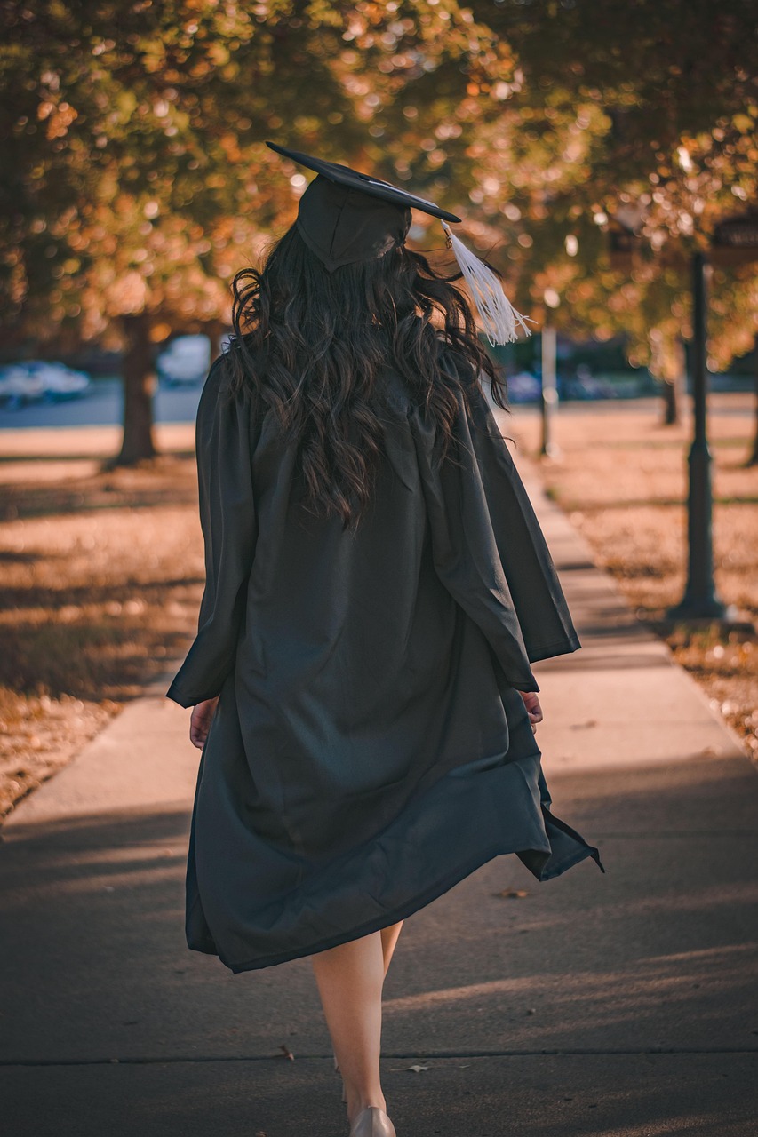 college campus students walking